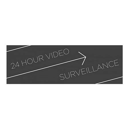 Cgsignlab | מעקב וידאו 24 שעות מעקב -שחור בסיסי נצמד בחלון | 36 x12